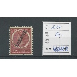 Ned. Indie D25  Dienst  MNH/postfris  CV 80 €