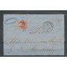 Nederland 5 op brief Rotterdam-Amsterdam 1865 VFU/gebr  CV 40+ €