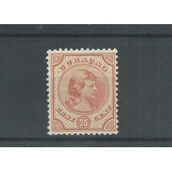 Curacao 22 Wilhelmina 25ct  MH/ongebr  CV 180  €