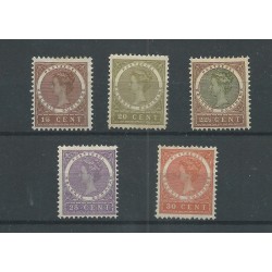 Suriname 50-54 Wilhelmina  MH/ongebr  CV 160 €