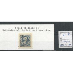 Nederland 1c met PLAATFOUT ?  VFU/gebr  CV 130+++ €