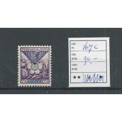 Nederland 167c met paskruis onder MNH/postfris  CV 90 €