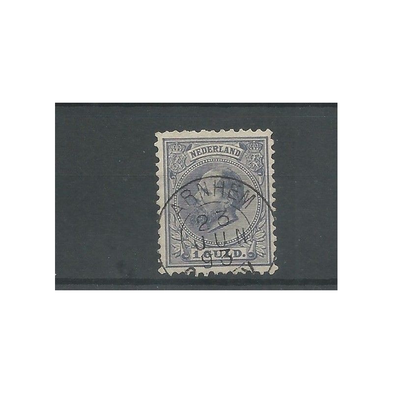 Nederland 28 met "ARNHEM 1893" kleinrond VFU/gebr CV 50 € Nederland 28 met "ARNHEM 1893" kleinrond VFU/gebr CV 50 €