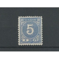 Suriname 20A  Cijfer 11,5x12  MH/ongebr  CV 65 €  PRACHT !!