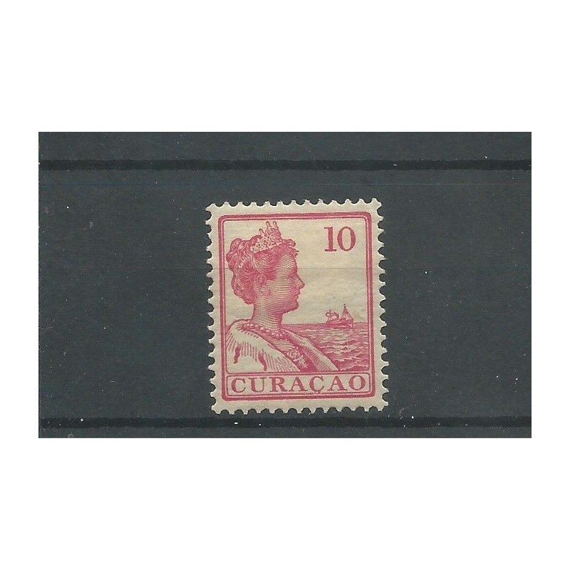 Curacao 57 Wilhelmina 10ct MH/ongebr CV 34 € Pracht !! Curacao 57 Wilhelmina 10ct MH/ongebr CV 34 € Pracht !!