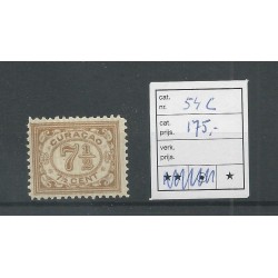 Curacao 54C  Cijfer 7,5ct  MH/ongebr  CV 175 €  Pracht !!