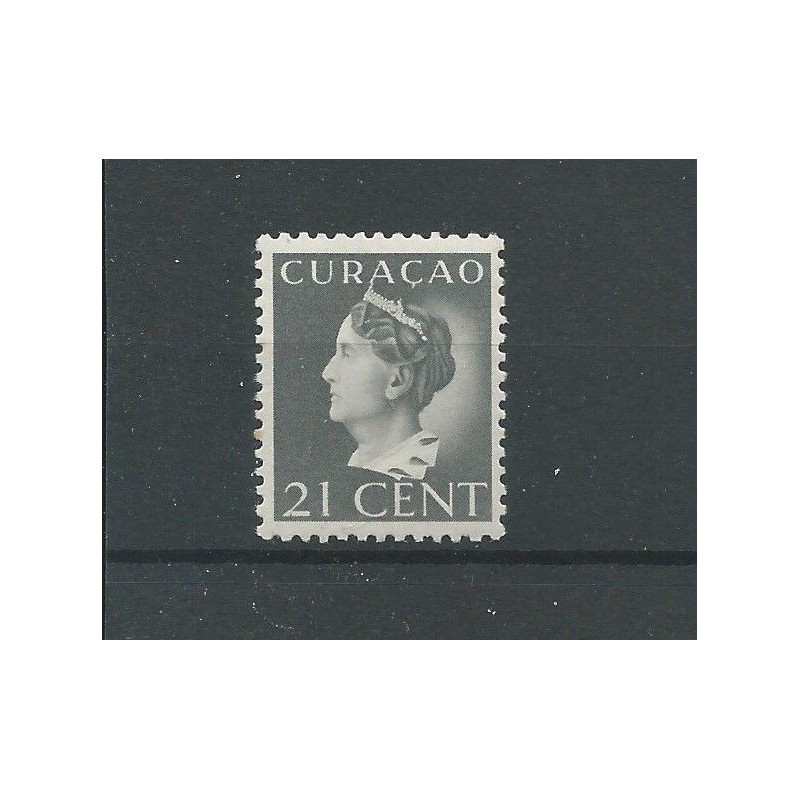 Curacao 146 Wilhelmina 21ct MH/ongebr CV 15 € Pracht !! Curacao 146 Wilhelmina 21ct MH/ongebr CV 15 € Pracht !!