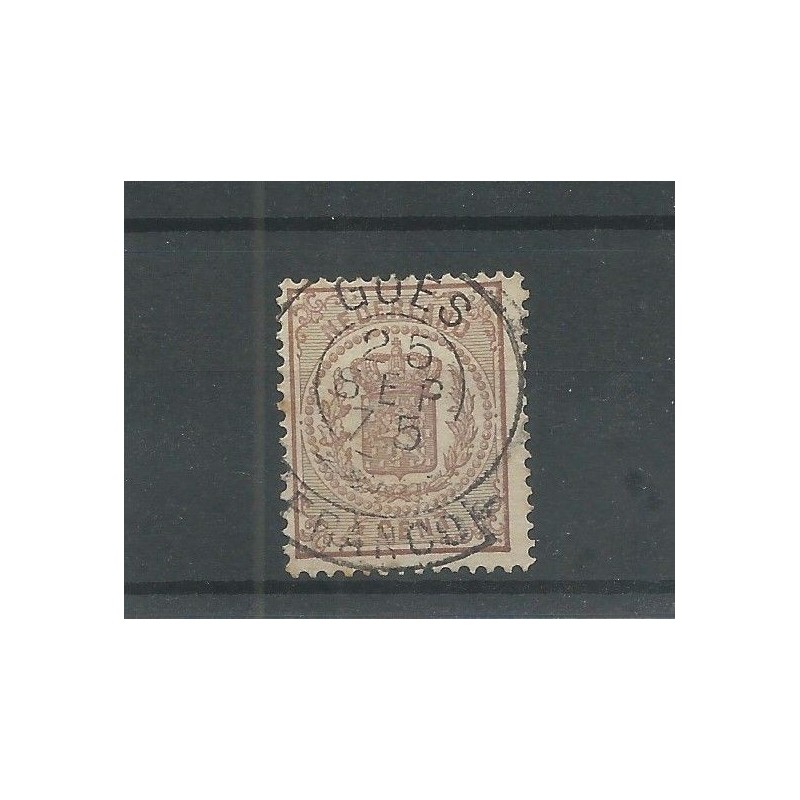 Nederland 13 met "GOES 1875" franco-takje VFU/gebr CV 12+ €
