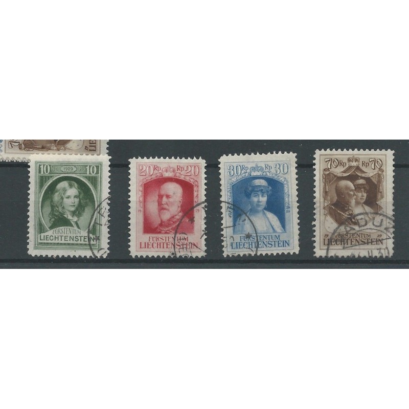 Liechtenstein 90-93 Fürst Frans I  1929  VFU/gebr   CV 170 €