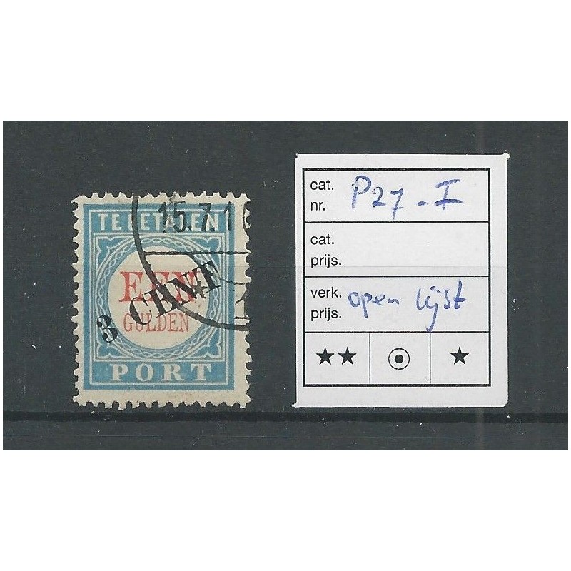 Nederland P27fb "Open Lijst" VFU/gebr CV 150 € Nederland P27fb "Open Lijst" VFU/gebr CV 150 €
