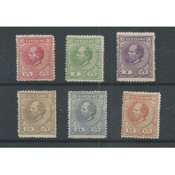 Suriname 3A-13A  Willem III  MH/ongebr  CV 520 €