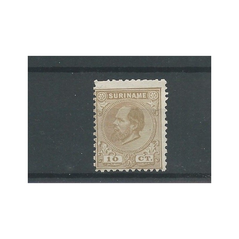 Suriname 6D Willem III 1873 MH/ongebr CV 75 € Suriname 6D Willem III 1873 MH/ongebr CV 75 €
