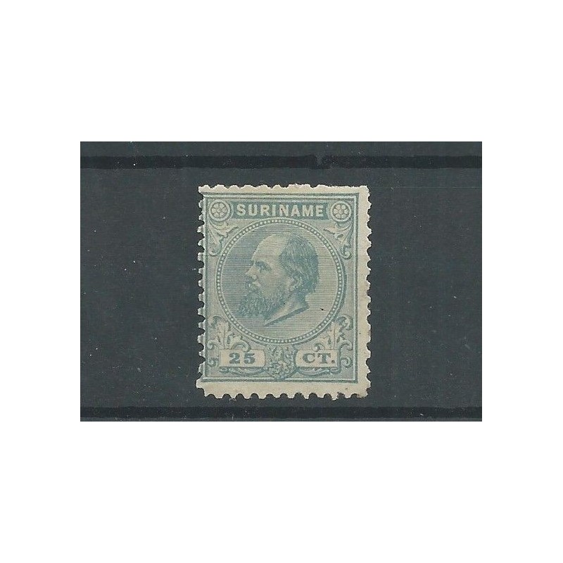 Suriname 10D Willem III 1873 MH/ongebr CV 150 € Suriname 10D Willem III 1873 MH/ongebr CV 150 €