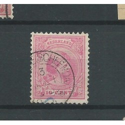 Nederland 37 met "OOSTWOLDE (SCHEEMDA) 1893 "  VFU/gebr  CV 24 €