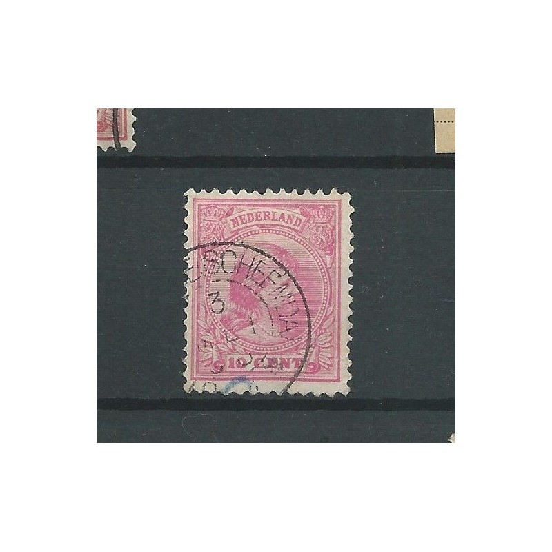 Nederland 37 met "OOSTWOLDE (SCHEEMDA) 1893 "  VFU/gebr  CV 24 €