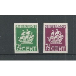 Suriname  195-196 Scheepje ongetand  MH/ongebr CV ?? €
