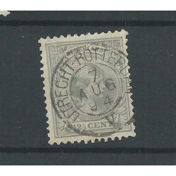 Nederland  38 met "UTRECHT-ROTTERDAM V 1894" kleinrond VFU/gebr  CV 12,5+ €