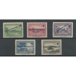 Ned. Indie  304-308 SPECIMEN en PERFORATIEGAT MH of MNH/postfris  CV ??? €