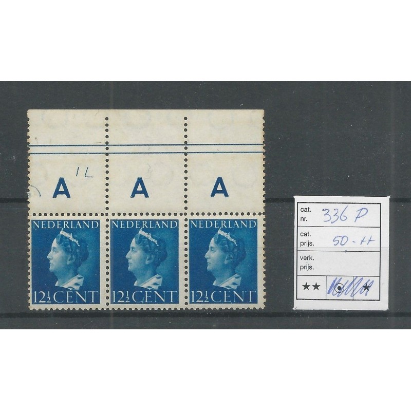 Nederland 336P "GENT" in strip van 3 MNH/postfris CV 50+ € Nederland 336P "GENT" in strip van 3 MNH/postfris CV 50+ €