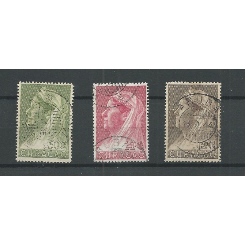 Curacao 135A-137A Wilhelmina VFU/gebr CV 75 € Curacao 135A-137A Wilhelmina VFU/gebr CV 75 €