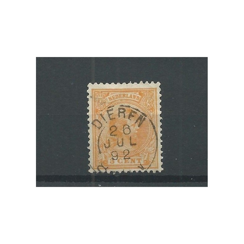 Nederland 34 met "DIEREN 1892" kleinrond VFU/gebr CV 30++€ Nederland 34 met "DIEREN 1892" kleinrond VFU/gebr CV 30++€