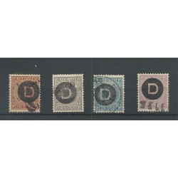 Ned. Indie D1-D2, D4-D5 DIENSTzegels  VFU/gebr  CV 32,50 €