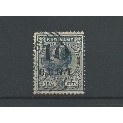 Suriname 29f "Gebroken T" VFU/gebr  CV 35 €