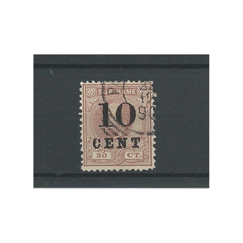 Suriname 33 met "Gebroken C" VFU/gebr CV ?? € Suriname 33 met "Gebroken C" VFU/gebr CV ?? €