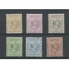 Suriname 23-28 Wilhelmina  MH/ongebr  CV 150 €