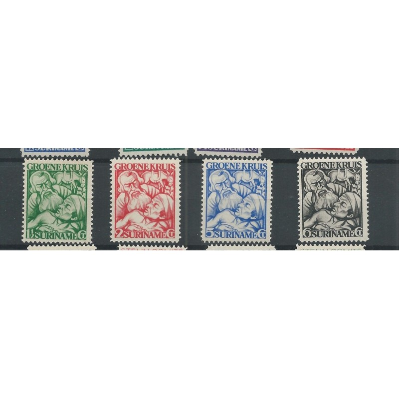 Suriname 141-144 Groene-Kruis MNH/postfris CV 90 € Suriname 141-144 Groene-Kruis MNH/postfris CV 90 €