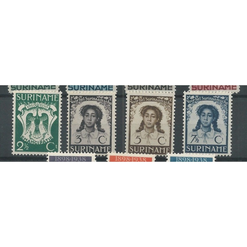 Suriname 183-186 Emancipatie MNH/postfris CV 18 € Suriname 183-186 Emancipatie MNH/postfris CV 18 €