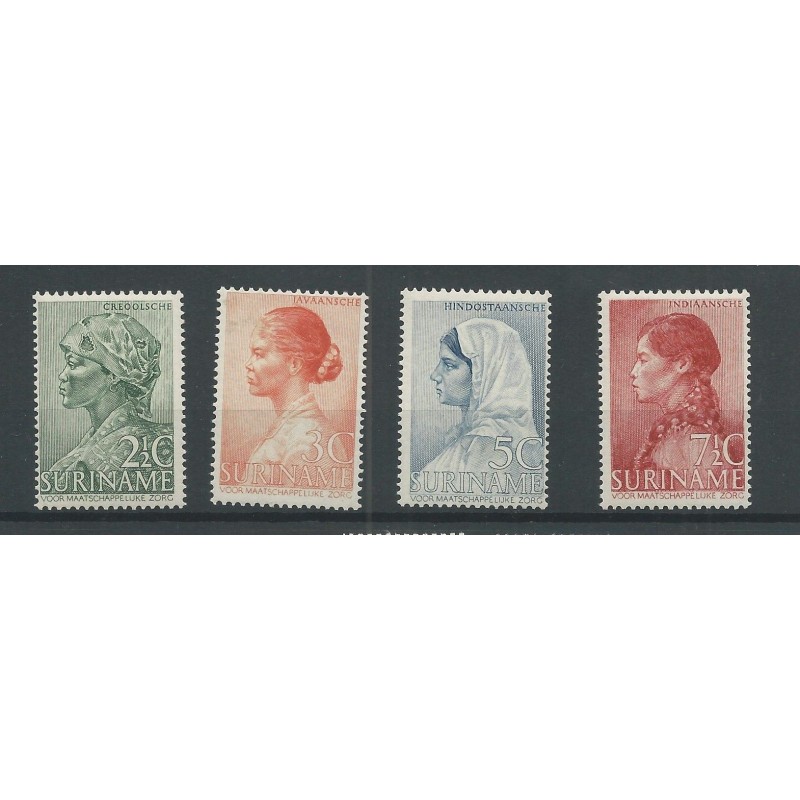 Suriname 190-193 Weldadigheid MNH/postfris CV 15 € Suriname 190-193 Weldadigheid MNH/postfris CV 15 €