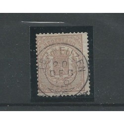 Nederland 13 met "TER NEUZEN 1876" franco-takje  VFU/gebr  CV 40 €
