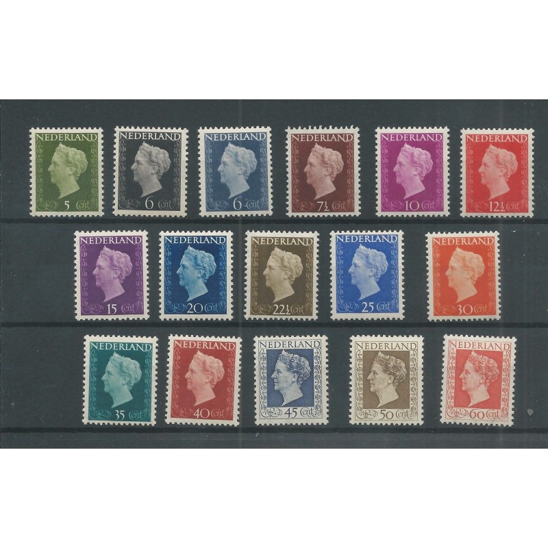 Nederland 474-489 Wilhelmina MNH/postfris CV 168 € Nederland 474-489 Wilhelmina MNH/postfris CV 168 €