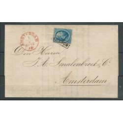 Nederland 4 op locale circulaire AMSTERDAM 1866  VFU/gebr  CV 50 €