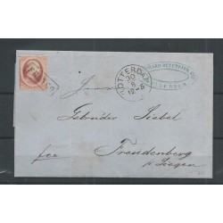Nederland  5 op brief 1864 ROTTERDAM-SIEGEN VFU/gebr  CV 50+ €