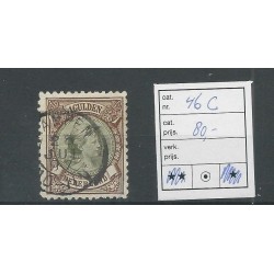 Nederland 46C Wilhelmina 1Gld VFU/gebr  CV 80 €