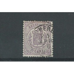 Nederland  18 met "PURMEREND 1876" tweeletter VFU/gebr  CV 100+ €
