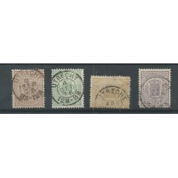 Nederland 13, 15, 17, 18  met "UTRECHT 1877" tweeletter  VFU/gebr  CV 130+ €