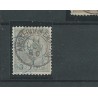 Nederland 22 met  "AMSTERDAM-EMMERIK"  kleinrond  & blauw buitenlands stempel VFU/gebr  CV 12,5+ €