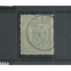 Nederland  15  met "GOES 1877 tweeletter  VFU/gebr  CV 10+ €