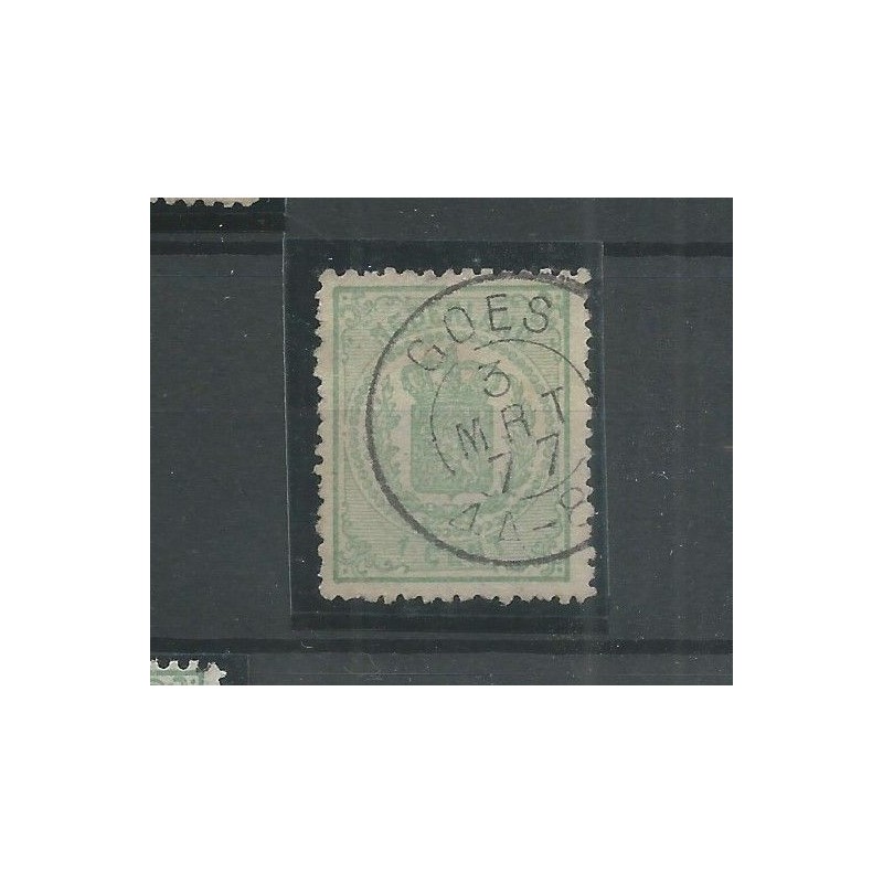 Nederland 15 met "GOES 1877 tweeletter VFU/gebr CV 10+ € Nederland 15 met "GOES 1877 tweeletter VFU/gebr CV 10+ €