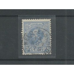 Nederland 19 met "ALMELO-ENSCHEDE 1879" takje stempel VFU/gebr CV 40+ €