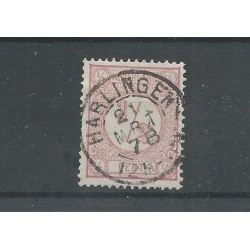 Nederland 30 met HARLINGEN 1878 tweeletter stempel VFU/gebr CV 10+ €