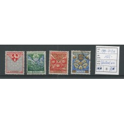 Nederland 199a-202a  met vertikaal wm VFU/gebr  CV 155 €