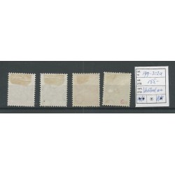 Nederland 199a-202a  met vertikaal wm VFU/gebr  CV 155 €