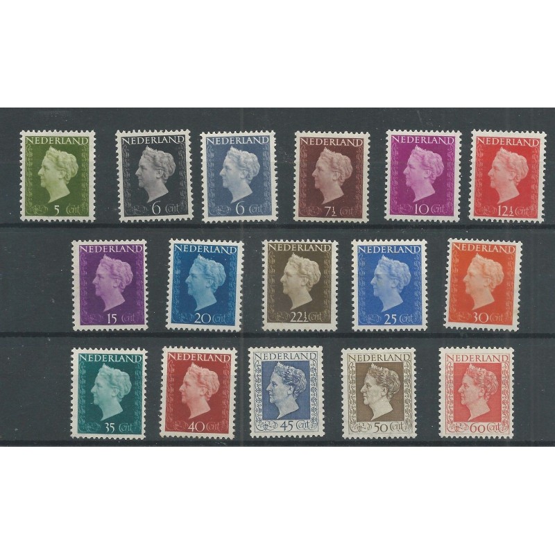 Nederland 474-489 Wilhelmina MNH/postfris CV 168 € Nederland 474-489 Wilhelmina MNH/postfris CV 168 €