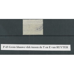 Nederland P43 met "BLAUWE VLEK" tussen T en E VFU/gebr CV 85++ €