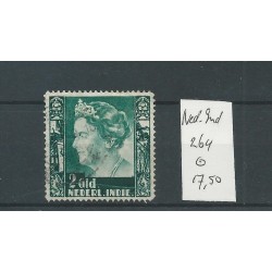 Ned. INDIE  264  Wilhelmina 2 Gld  VFU/gebr  CV 17,5 €