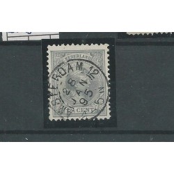 Nederland  38 met "AMSTERDAM-12  1895" kleinrond VFU/gebr  CV 20+ €